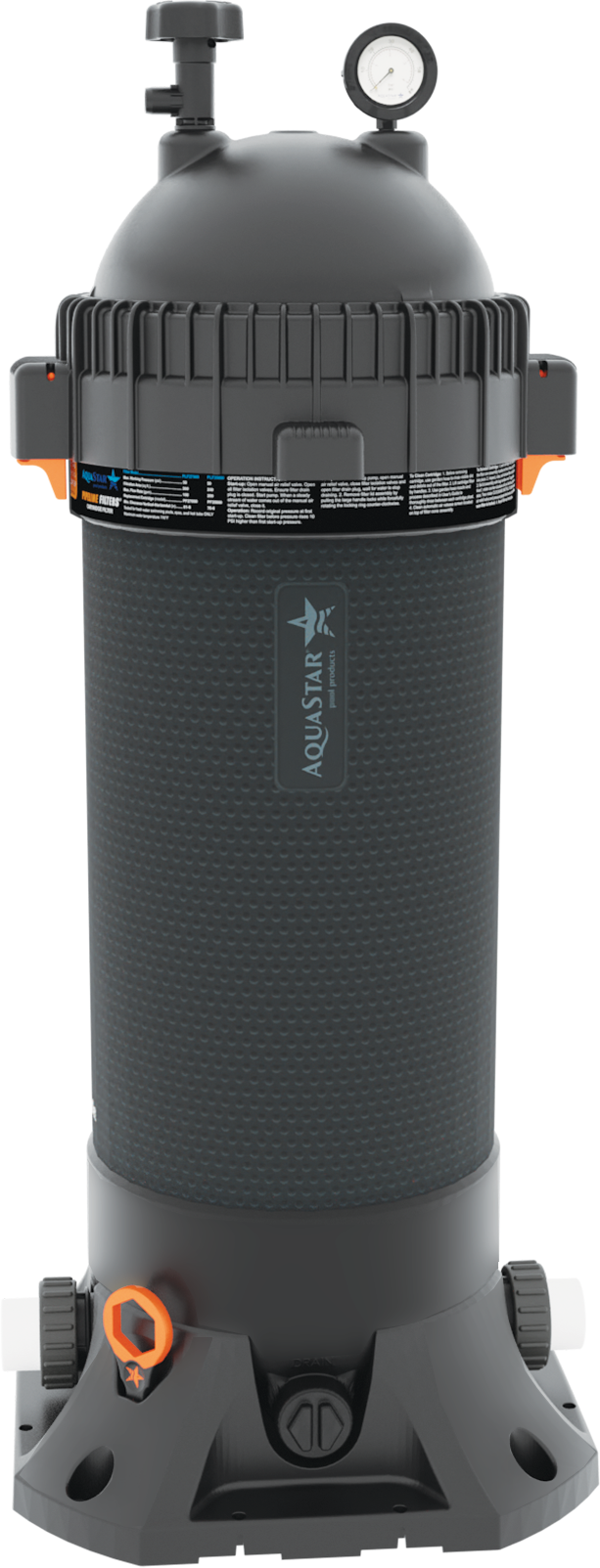 AquaStar PLF35000 Pipeline Single Cartridge Filter 35000 Gallon Pool